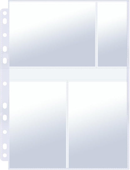 100 Pack Photo Sleeves Holds 600 4"x6" Photos, Clear Photo Page Protector for 3 Ring Binder, Double-Sided Photo Album Refill Pages Photo Pockets Photo Sleeves (4" X 6")