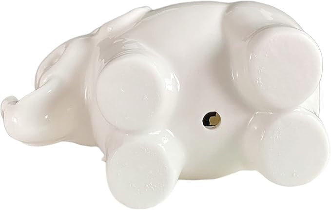 Cute Animal Elephant Shaped Ceramic Succulent Cactus Air Plant Flower Pots Planters-Plant Not Included (Small White)