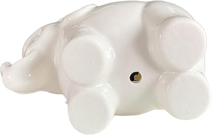 Cute Animal Elephant Shaped Ceramic Succulent Cactus Air Plant Flower Pots Planters-Plant Not Included (Small White)
