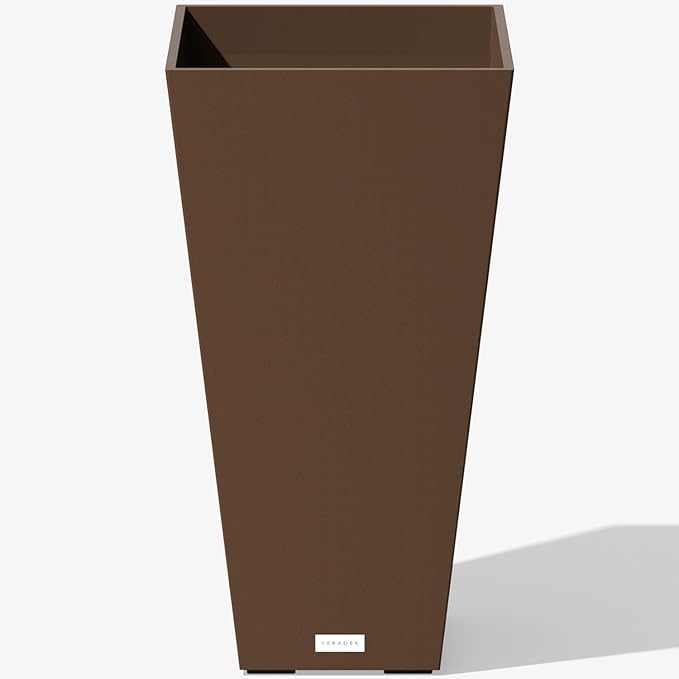 Veradek V-Resin Indoor/Outdoor Taper Planter (30 inch, Espresso)