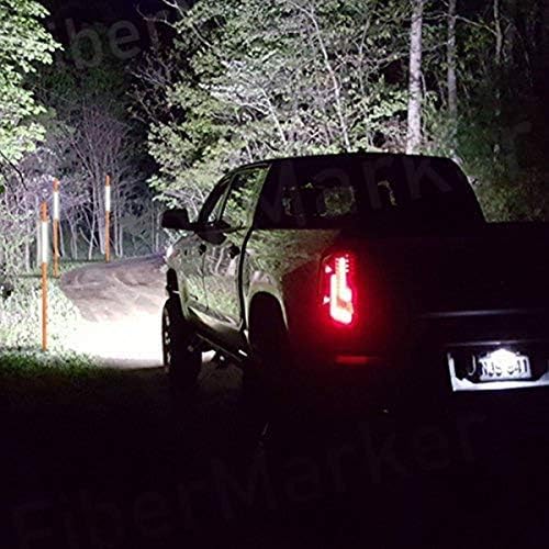 FiberMarker 20 Pcs Reflective Driveway Markers Stakes 48 Inch Orange Driveway Reflectors 1/4 Inch Dia Solid Snow Poles for Snow Plowing