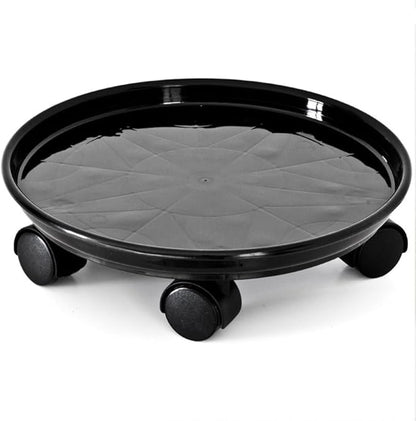 Yiting Plant Caddy with Wheels Heavy-Duty Rolling Plant Stand with Wheels Plant Dolly with Casters for Indoor and Outdoor Plant Roller Base Plant Saucer Mover (15.5 inch, Black)