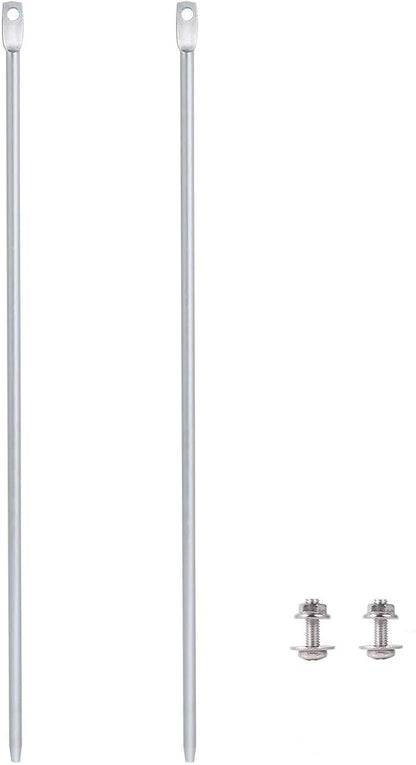 Kichwit 15.7" Metal Stakes for Yard Signs, 5/16 Inch Thickness, Stainless Steel Hardware Included