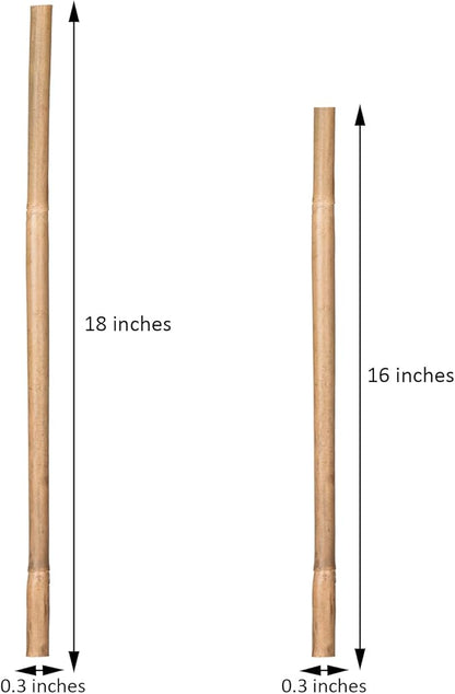 Plant Stakes Natural Garden Bamboo Sticks for Indoor and Outdoor, 20pcs for Tomatoes, Beans, Potted Plants - 18 inches