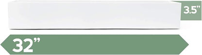 Buhbo White Rectangle Planter - Modern Steel Trough for Succulents, Indoor/Outdoor Use, 32 in, Includes Drainage Hole
