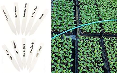 1000 Pcs 4 Inch Plastic Plant Nursery Garden Labels Pot Marker Garden Stake Tags White (1000)