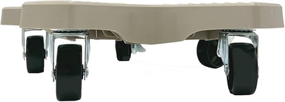 Bosmere 16" Plant Caddie - Heavy-Duty Rolling Plant Stand with Locking Wheels, 500 lb Capacity – Durable Plant Caddy for Indoor/Outdoor Use, Light Gray