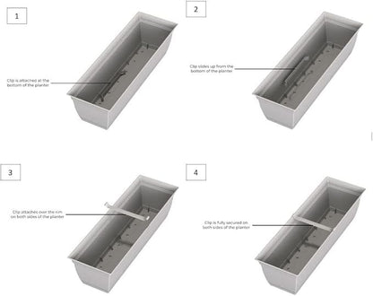 The HC Companies 24" Eclipse Plastic Window Box 7.76"x24"x6.57" in Clay Color