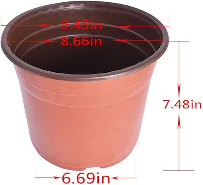 9.5" Seedling Pots Plastic Plant Pots Seedling Cups Nursery Pots Plant Container for Indoor Outdoor Plants Seeds Germination, Seedlings Growing, Succulents Planting 100 Pcs