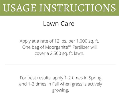 Earth Science Moorganite Lawn/Garden Fertilizer Plant Food, 2500sft Bag