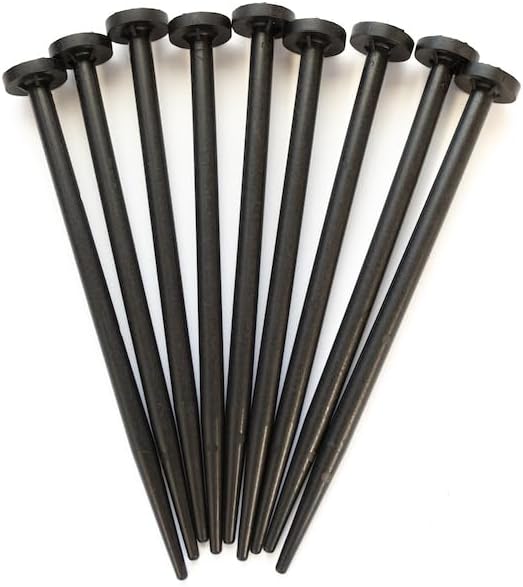 8" Plastic Stake KIT (9-Pack) (Black)