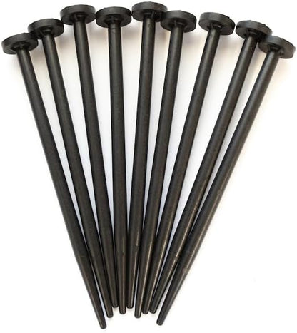 8" Plastic Stake KIT (9-Pack) (Black)
