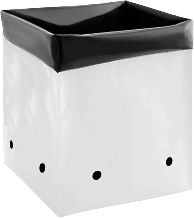 DL Wholesale Grow1 1/2 Gallon Grow Bags (100 Pack) Black and White Poly Bags for Plants, Perfect for Plant Nursery Bags, Seedling Bag & Greenhouse Grow Bags, Half Gallon Nursery Pot