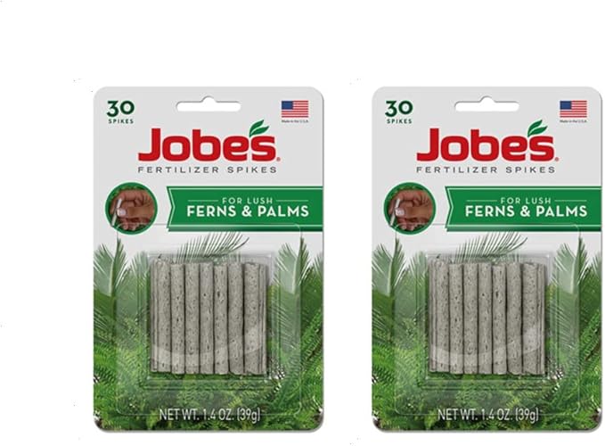 Jobe's Fern & Palm Indoor Fertilizer Food Spikes - 2 Packs of 30-Pack 5101