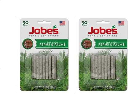 Jobe's Fern & Palm Indoor Fertilizer Food Spikes - 2 Packs of 30-Pack 5101