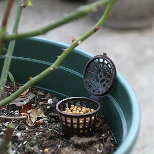 Tegg Fertilizer Basket 10PCS Fertilizer Box with Cover for Osmocote Orchid Bonsai Flower Plant