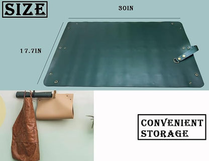 BIUWING Leather Plant Repotting Mat,Thickened Waterproof Transplanting Mat,Indoor Succulent Potting Mat for Transplant and Mess Control