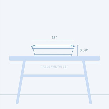 Bloem Dura Cotta 18" Basil Resin Rectangle Window Box Planter with Saucer Tray for Indoor and Outdoor Gardening