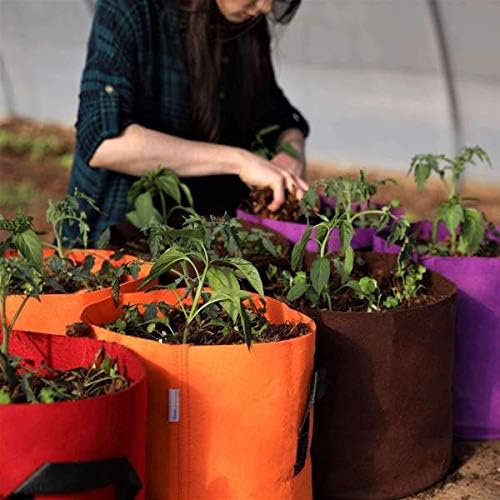 Bootstrap Farmer Grow Bags 7 Gallon, Orange 10 Pack, Colored Fabric Pot for Peppers, Potatoes, Tomatoes and Plants