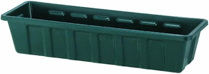 Root & Vessel Poly-Pro Plastic Flower Box Planter, Hunter Green, 24-Inch