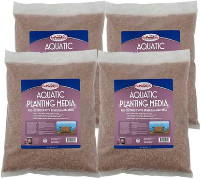 The Pond Guy Planting Media, Outdoor Water Garden Plant Medium, Grow Lily, Lotus & Aquatic Plants, Substrate Seeds Beneficial Microbes, 16 Quarts (4X 4qt/Approx. 6 lb Bags)