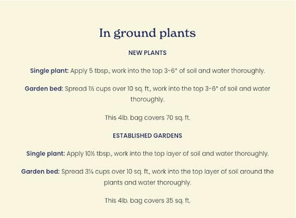True Organic Rose & Flower Food – Organic Fertilizer for Stunning Blooms – 4lb Bag Covers 70 Sq. Ft.