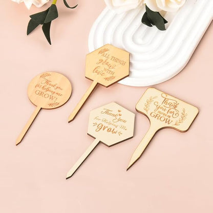 Plant Labels for Outdoor Garden Waterproof Wood Herb Plant Markers for Indoor Plants Signs Decor for Pots Funny Plant Tags Novelty Plant Lover Gifts for Women House Plant Accessories Gifts Ideas