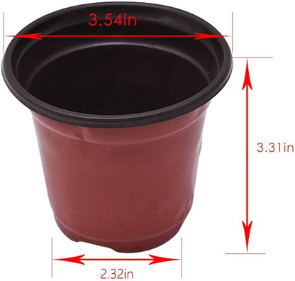 4.3" Seedling Pots - Plastic Plant Pots, Nursery Pots, Plant Containers - Replacement for Seeds Germination, Succulents Planting, Seeds Starting - 100Pcs