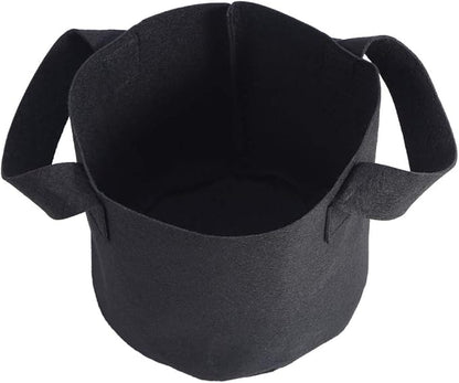 Black Felt Plants Growing Bag, Plant Grow Bags Garden Bag to Grow Vegetables, Vegetable Potato Planter Containers Flower Aeration Planting Pot Container for Planting Potatoes (2 Gallon (18 x 20cm))
