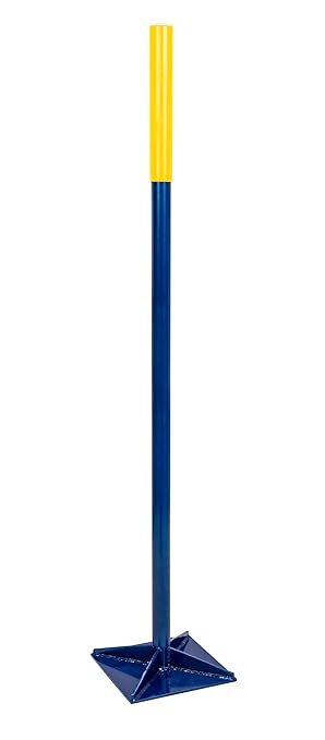 Estwing Tamper 8" x 8" Base Dimension, 45" Handle Length, Strong Steel Base, Corrosion Resistant Powder Coated Finish, for Levelling Ground, Flattening and Smoothing Soil, Gravel, Etc.