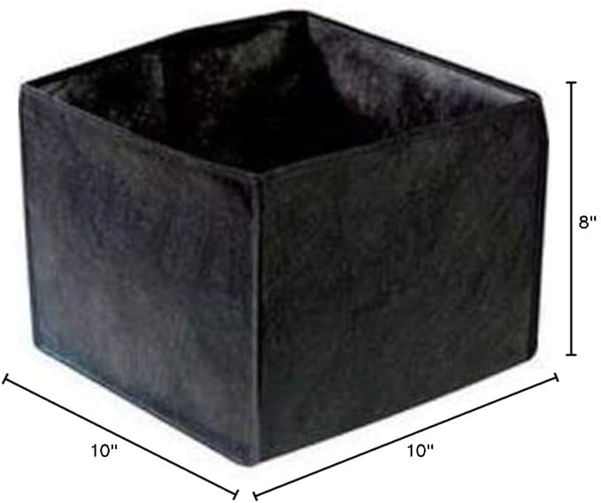 velda Flexible Fabric Aquatic Water Garden Pond Plant Basket Planter, 10 Inch Square, Aquaponics and hydroponic Plant Bag