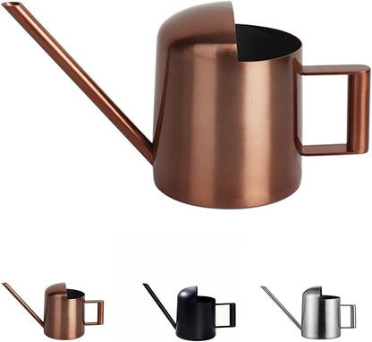 Watering Cans, 10oz/300ml Stainless Steel Long Spout Small Watering Sprinkling Pot, Indoor Outdoor Garden Flower Succulents Plant Watering Cans, Stylish Gardening Decoration(Bronze)