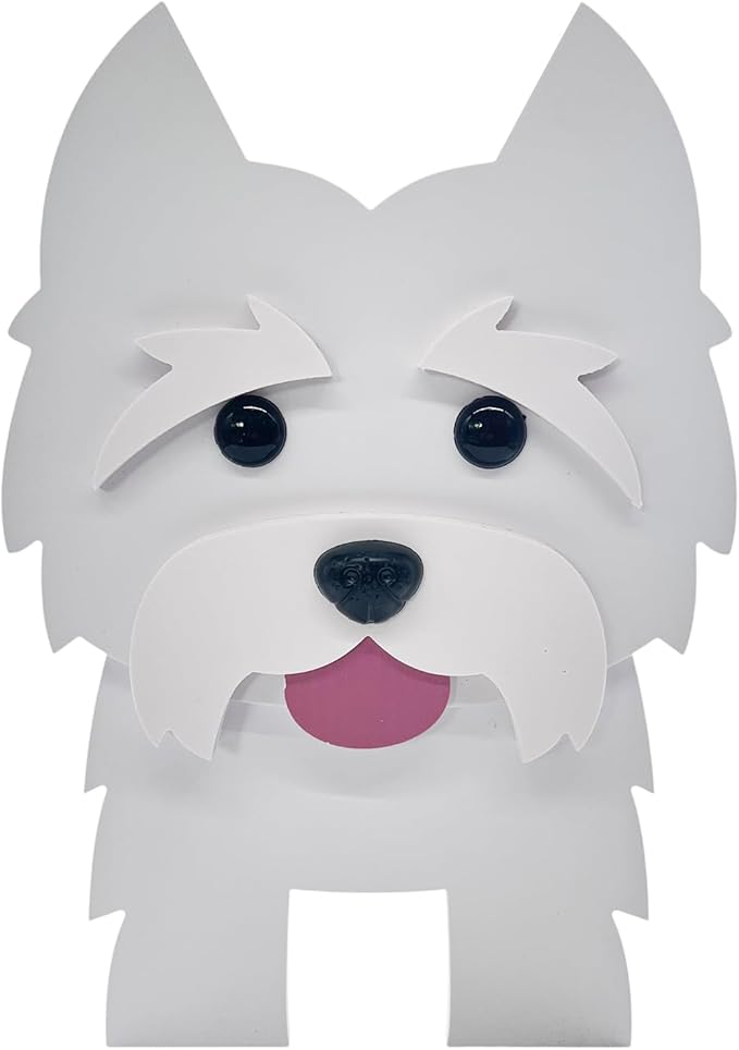 Light Of The City Animal Planter Plant Pot for Indoor and Outdoor Plants, Shaped Flower Pots, Storage Container, Colorful Pet Planter Office and Home Decor Gifts (Westie)