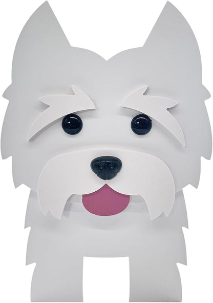 Light Of The City Animal Planter Plant Pot for Indoor and Outdoor Plants, Shaped Flower Pots, Storage Container, Colorful Pet Planter Office and Home Decor Gifts (Westie)