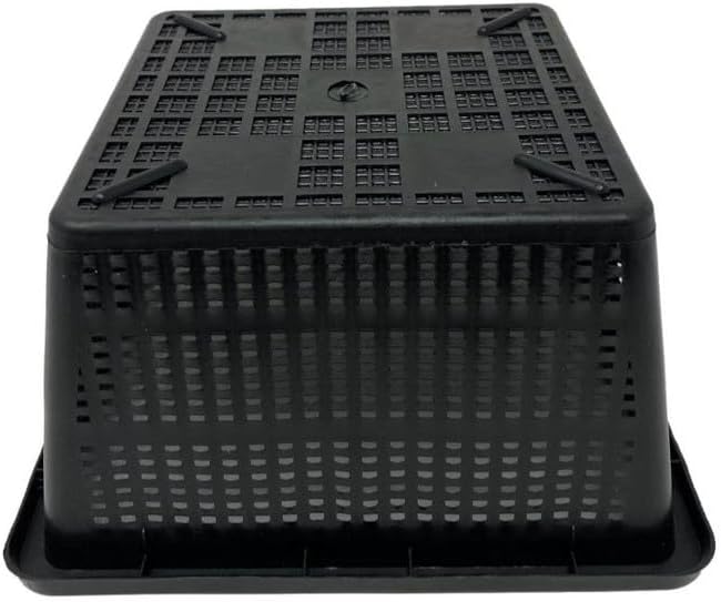 Chalily 6.75" Square Mesh Aquatic Plant Pot Great for Water Lilies, Lotus, and Other Pond Plants Square Plastic Planter for Outdoor Ponds Terrific for Aquatic Soil Plant Basket