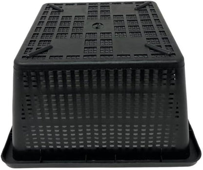 Chalily 6.75" Square Mesh Aquatic Plant Pot Great for Water Lilies, Lotus, and Other Pond Plants Square Plastic Planter for Outdoor Ponds Terrific for Aquatic Soil Plant Basket