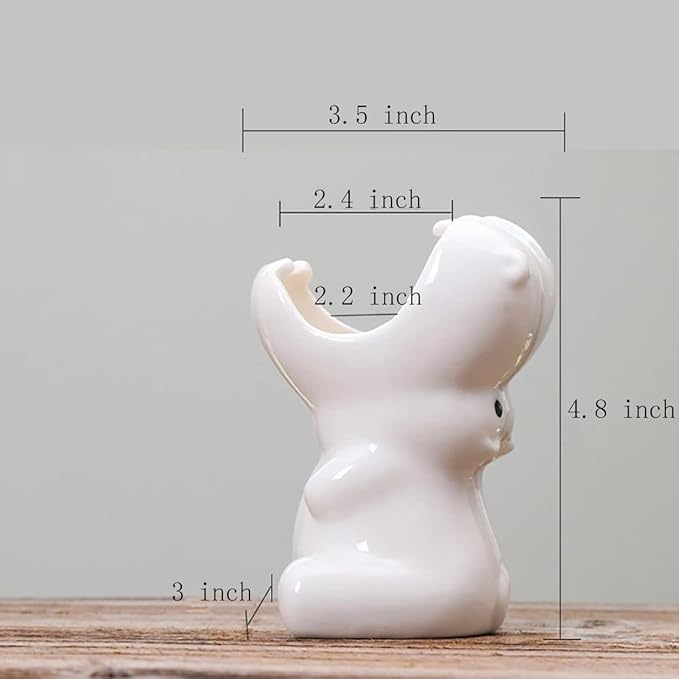 Gaolinci Mini Cute Ceramic Animal Flower Pot Succulent Plant Pot (Hippo)