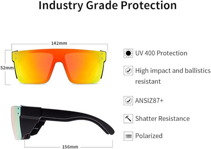 Polarized Sunglasses for Men Women Impact Resistance Z87.1safety UV400 Protection light weight for Workers