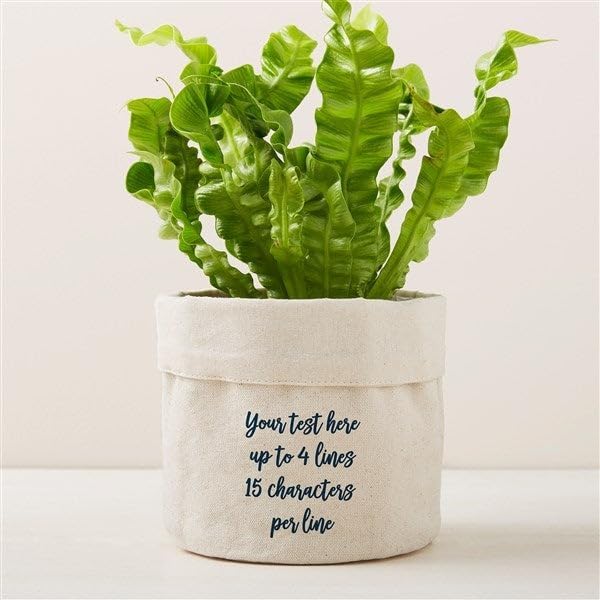 Personalization Universe Write Your Own Personalized Canvas Flower Planter- 5" x 6"