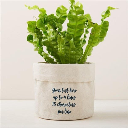 Personalization Universe Write Your Own Personalized Canvas Flower Planter- 5" x 6"