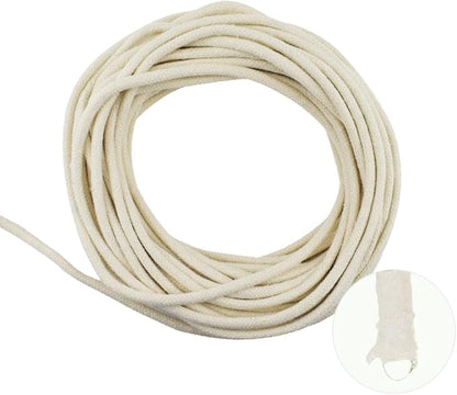 49.2 feet 1/4 Inch Natural White Self Watering Wick Cord Automatic Watering Cotton Rope System Hydroponic Wicking for Vacation Plant Care Capillary Wicks for Self Watering Planters and Pot