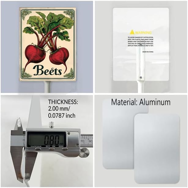 Uptell Vegetable Garden Beets Yard Sign Label With Stake Plant Markers For Outdoor Plants Waterproof 8x12inch Nursery Garden Outdoor Sign
