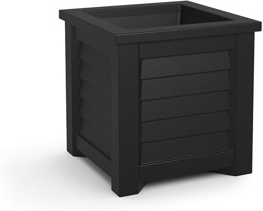 Mayne 5866-B Lakeland Square Patio Planter, 16x16, Black