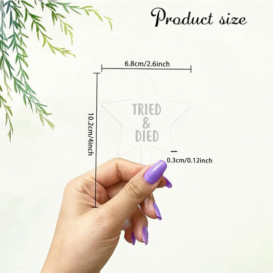 arricraft 15 Pcs T-Shaped Acrylic Plant Labels, Funny Phrases Jokes Waterproof Garden Stake Labels Transparent Funny Marker for Potted Plants Nursery Marker Decoration 4×2.68inch