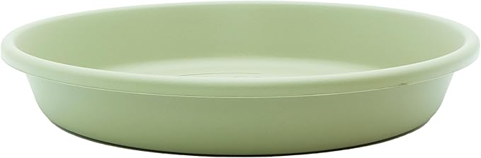The HC Companies Flower Pot Saucers - Plastic Plant Saucer for Outdoors & Indoors - Traditional Design Plant Pot Trays for Water Drainage - Durable & Stylish Round Plant Tray (16-inch Seafoam)