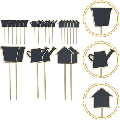 HOMSFOU Mini Chalkboard Sign Set 30pcs Chalkboard Tags for Decor Wedding Party Daily Reminder