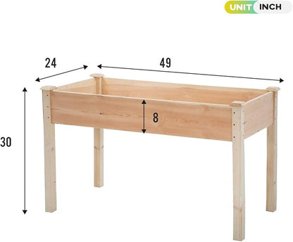 BLKMTY Wooden Garden Bed Raised Planter Box with Legs Outdoor Vegetable Planter Boxes Patio Raised Flower Bed Above Ground Table Planters Elevated Wood Planter Box Stand for Backyard,Balcony