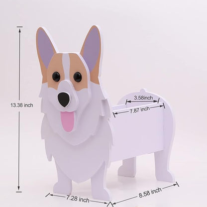 Corgi Gifts for Corgi Lovers, Corgi Dog Planter Plant Pot, Cute Dog Flower Pot for Garden Decoration, Corgi Shape Plant Container Holder for Outdoor Indoor Stuff Gift Small Corgi
