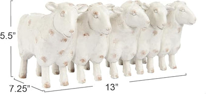 Creative Co-Op Farmhouse Resin Sheep Planter, White