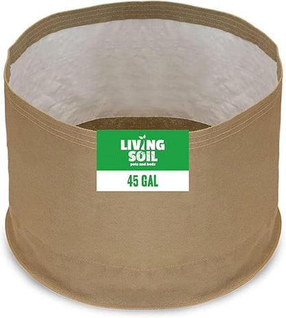 Sustainable Village Blumat Grow Bags - 45-Gallon Fabric Pots for Plants - Breathable Waterproof Cloth Pots with MoistureLock Technology - Promotes Strong and Healthy Roots - 5 Pack